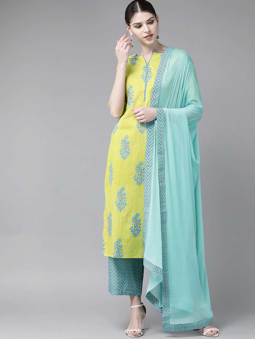 women kurta palazzo set wit dupatta - 21145384 - Zoom Image - 0