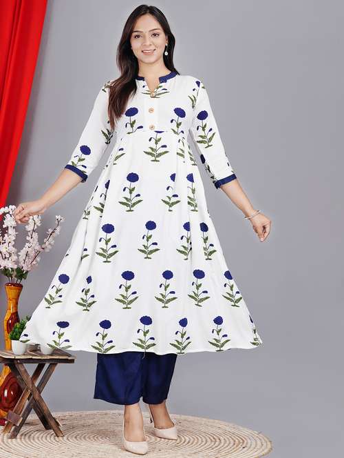 women white kurta pant set  - 21145393 -  Standard Image - 0