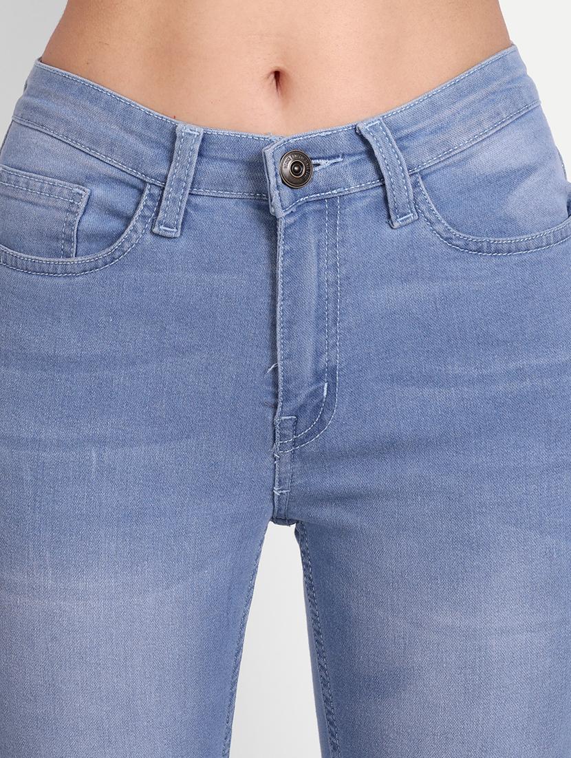 solid light blue skinny fit jeans - 21145480 - Standard Image - 5