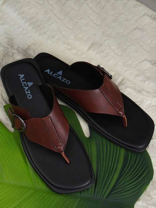 brown slip on slipper