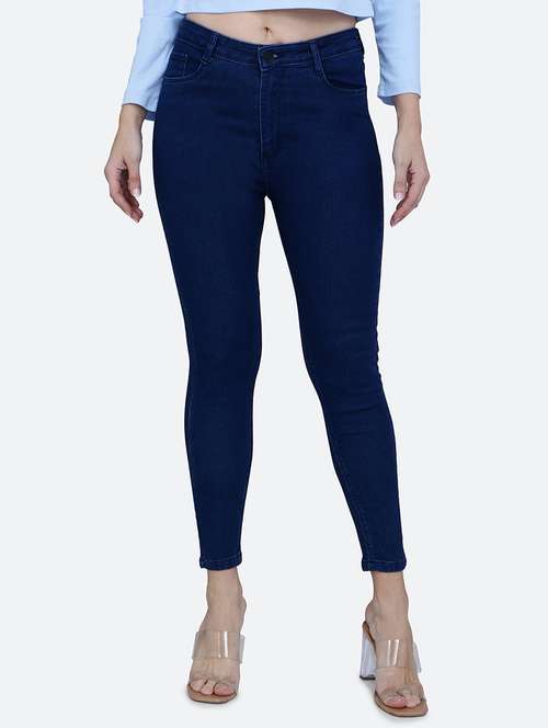 solid blue denim jeans - 21145724 - Standard Image - 0