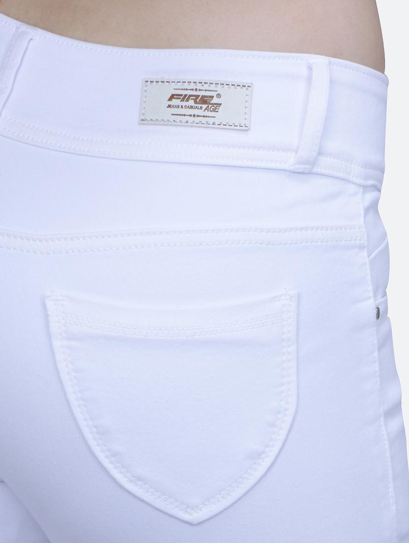 solid white denim jeans - 21145764 - Standard Image - 3