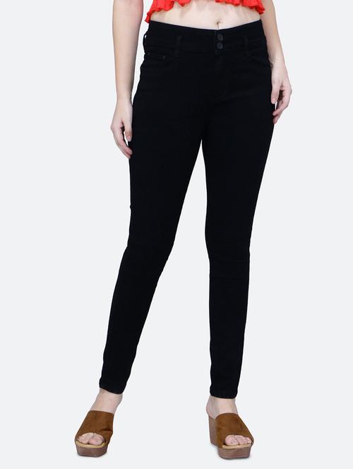 solid black denim jeans - 21145771 - Standard Image - 0