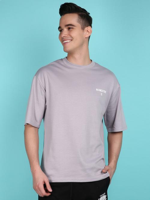 grey cotton front print tshirt - 21148164 -  Standard Image - 0