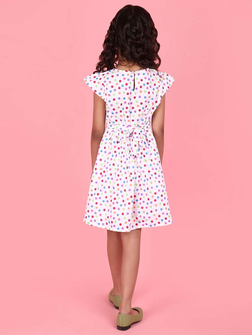 white cotton blend frock - 21148170 - Standard Image - 3