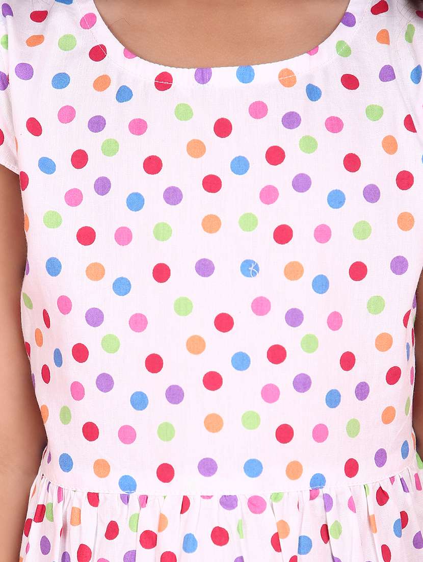 white cotton blend frock - 21148170 - Standard Image - 5