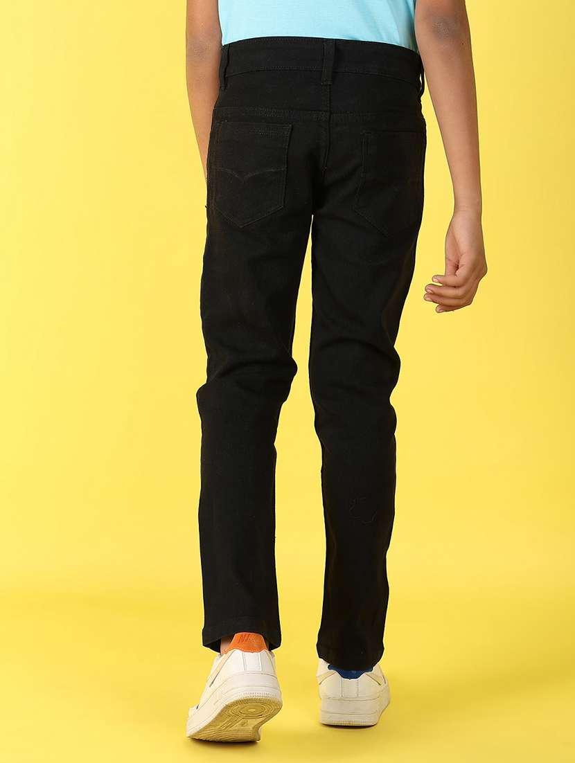 boys black denim plain jean - 21148254 -  Standard Image - 3