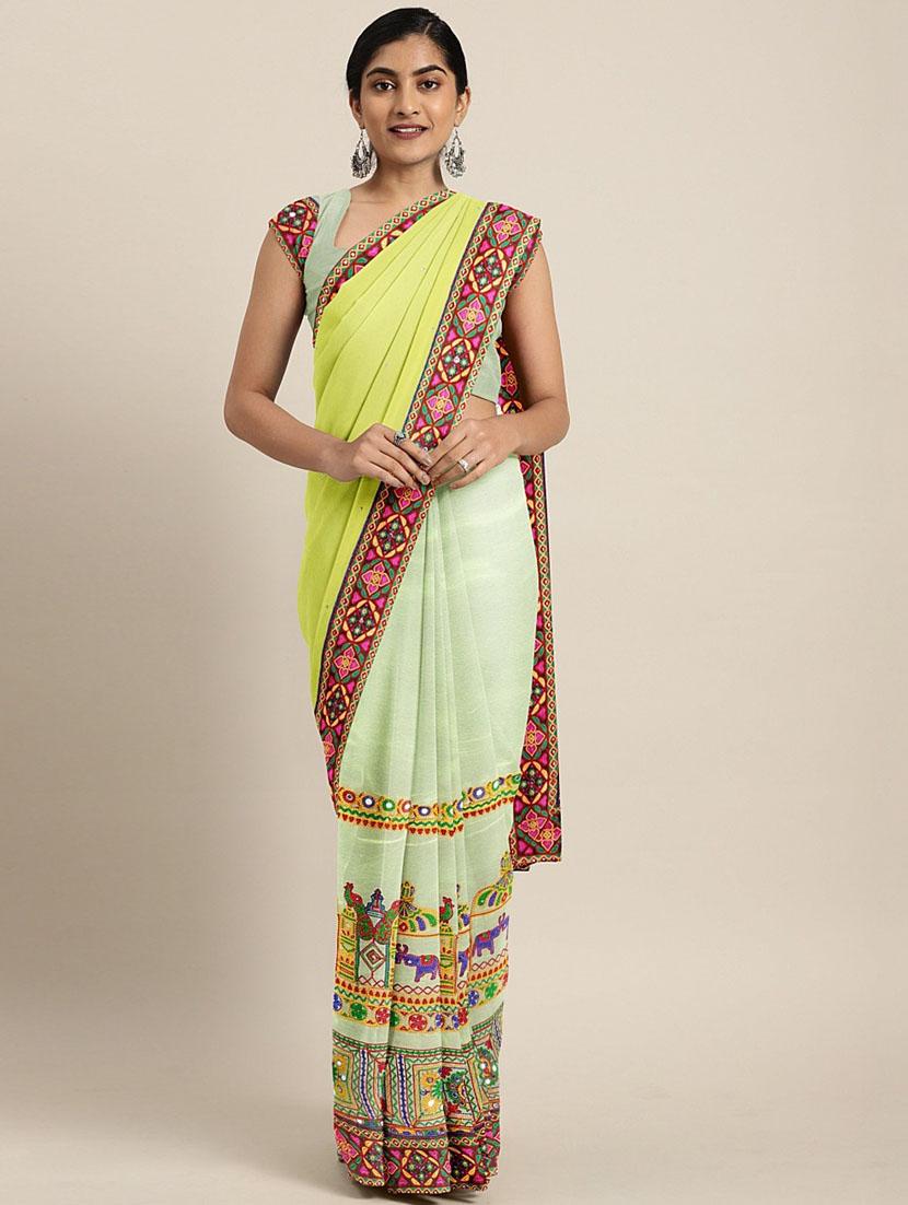 yellow embroidered saree - 21148497 - Zoom Image - 0