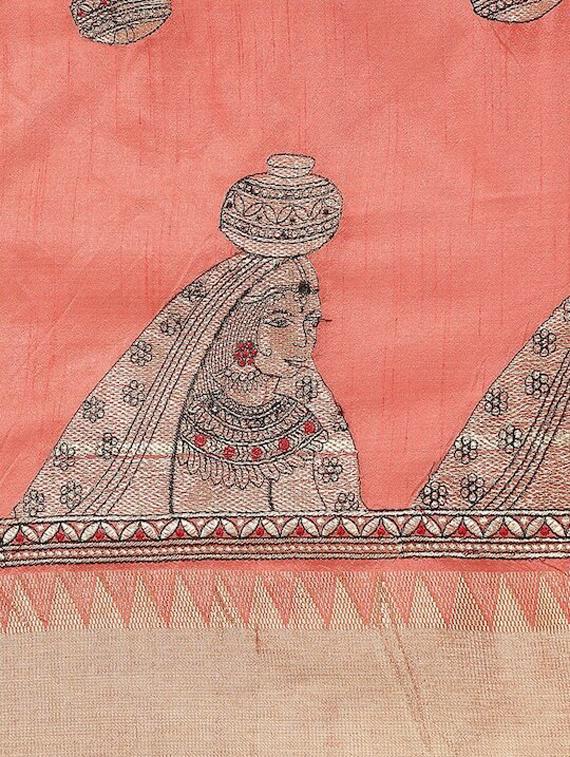peach cotton silk assam saree - 21148726 - Standard Image - 3
