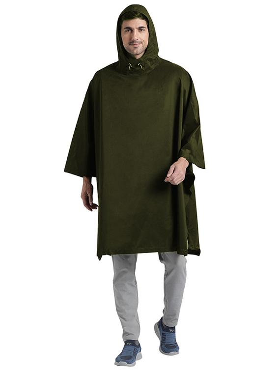 solid green nylon rain coat - 21151092 - Zoom Image - 0