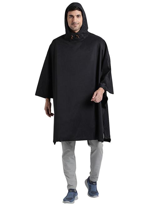 solid black nylon rain coat - 21151095 - Standard Image - 0
