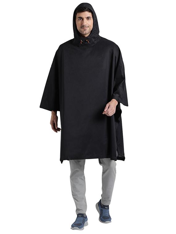 solid black nylon rain coat - 21151095 - Zoom Image - 0