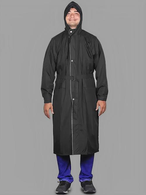 solid black nylon rain coat - 21151099 - Standard Image - 0