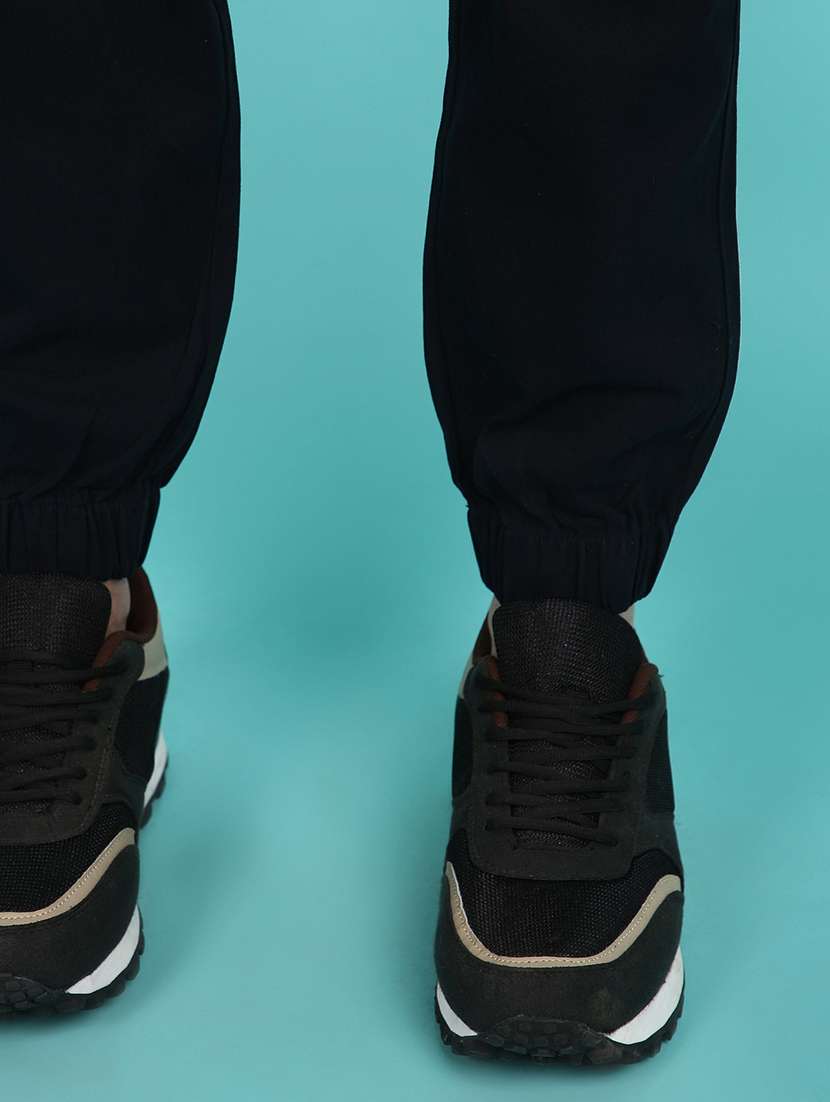 men solid mid rise jogger - 21151414 -  Standard Image - 3