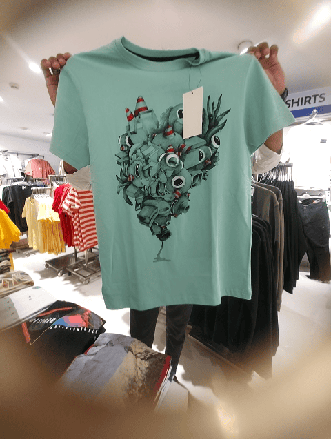 light green cotton single jersey tshirt - 21151468 - Zoom Image - 0