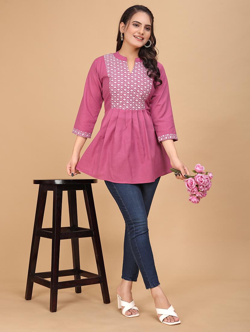 women embroidered flared tunic - 21151664 -  Zoom Image - 0
