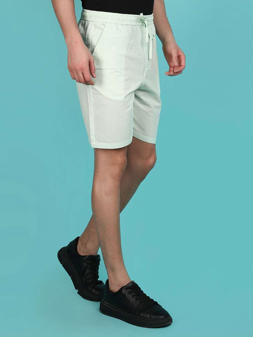 men sea green solids short - 21151685 -  Standard Image - 3