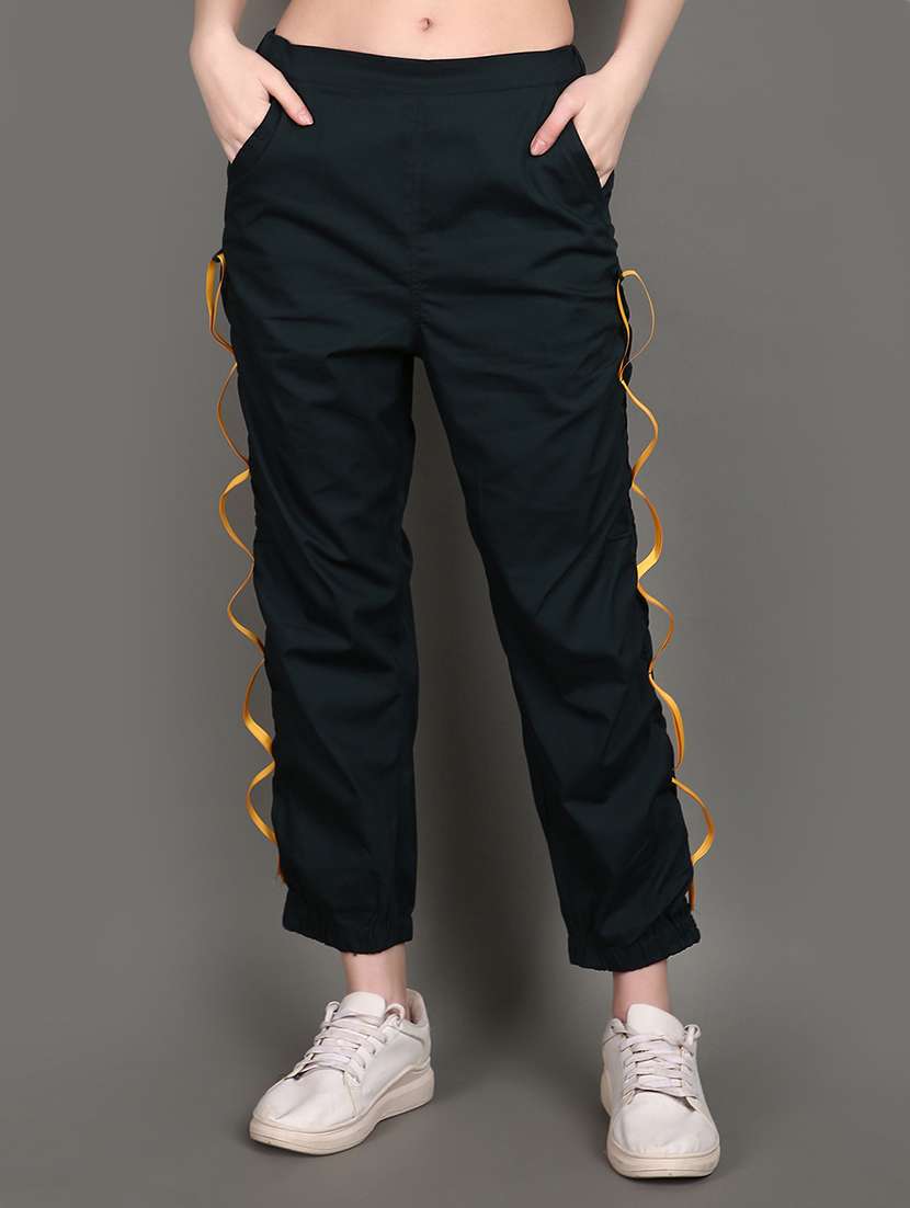 green cotton solids jogger