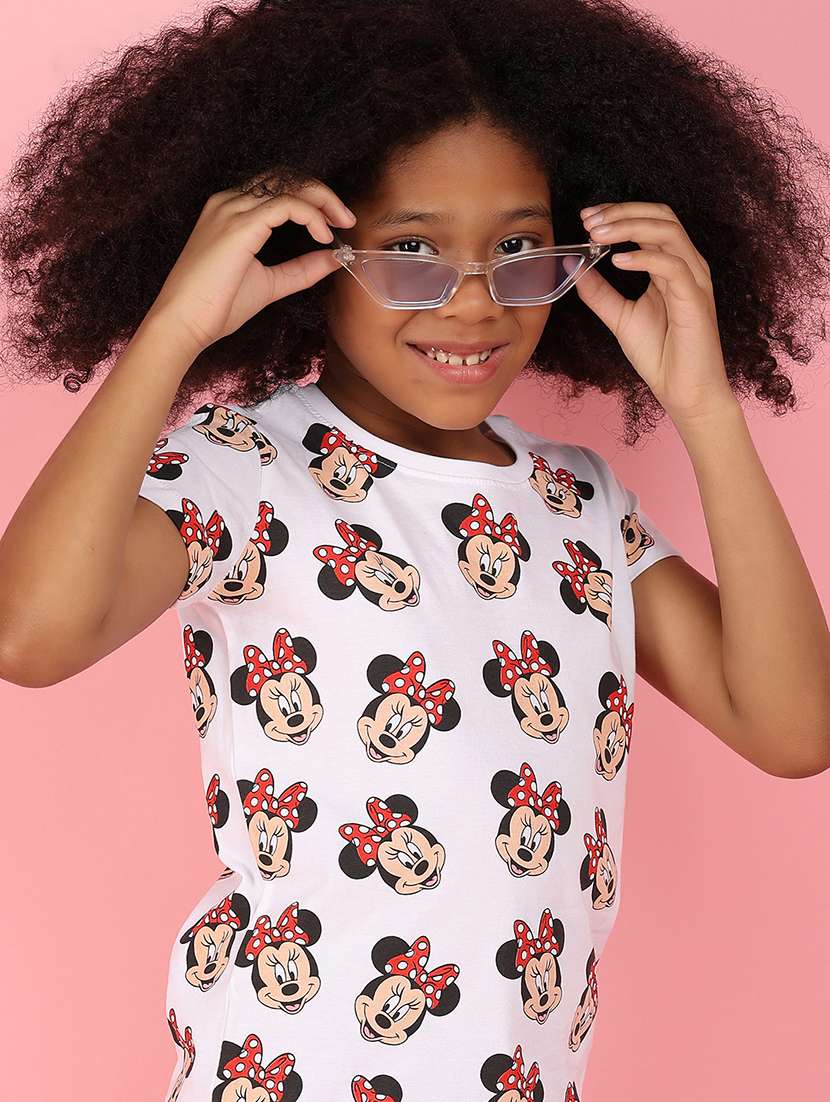 girls white printed regular tee - 21151775 -  Standard Image - 3