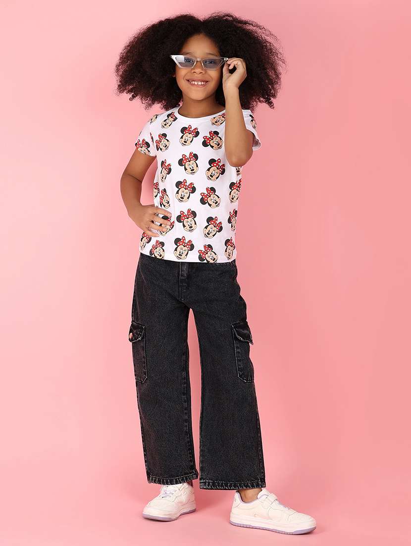 girls white printed regular tee - 21151775 -  Standard Image - 5