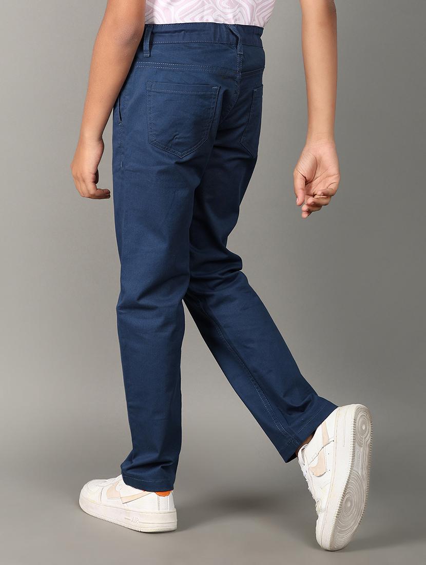 boys mid-rise solid casual chinos - 21151839 - Standard Image - 3