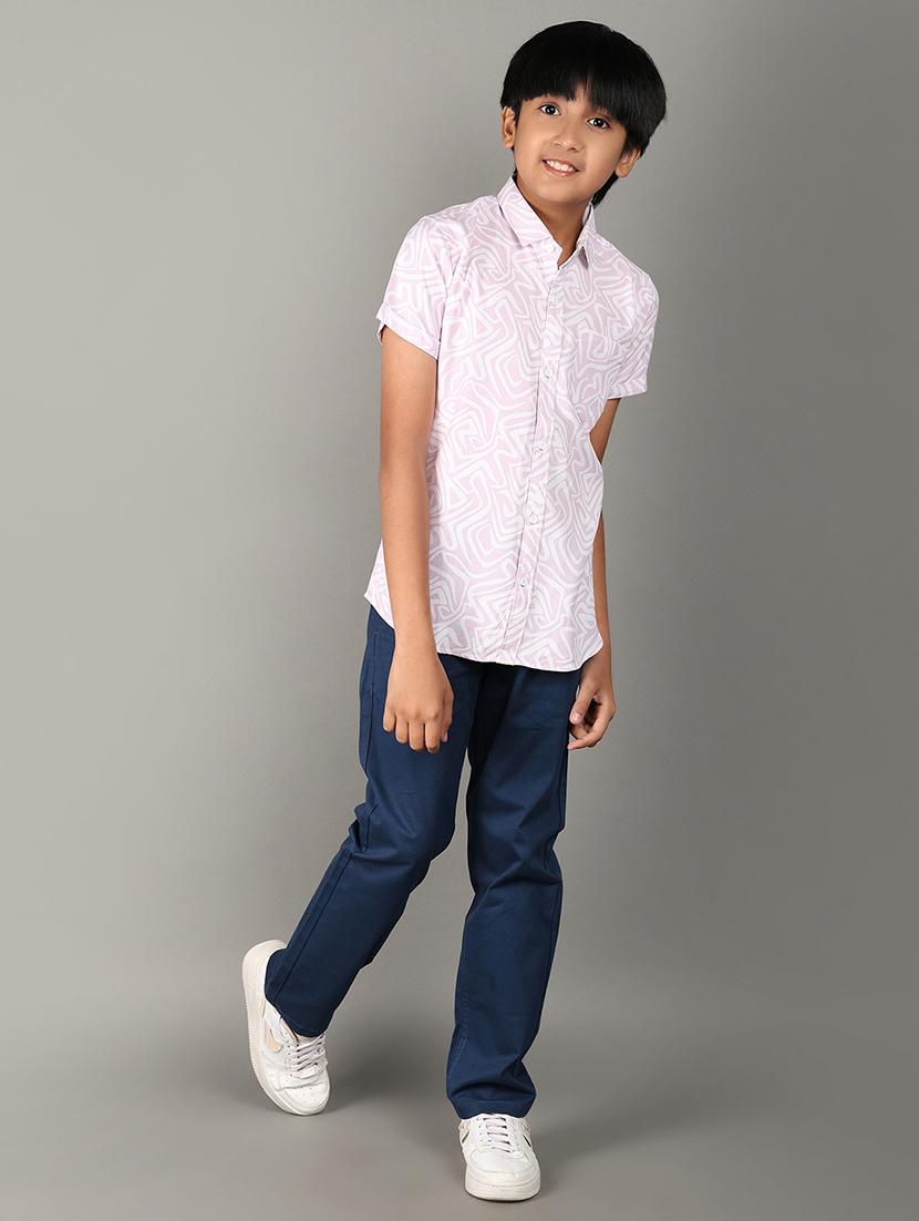 boys mid-rise solid casual chinos - 21151839 - Standard Image - 5