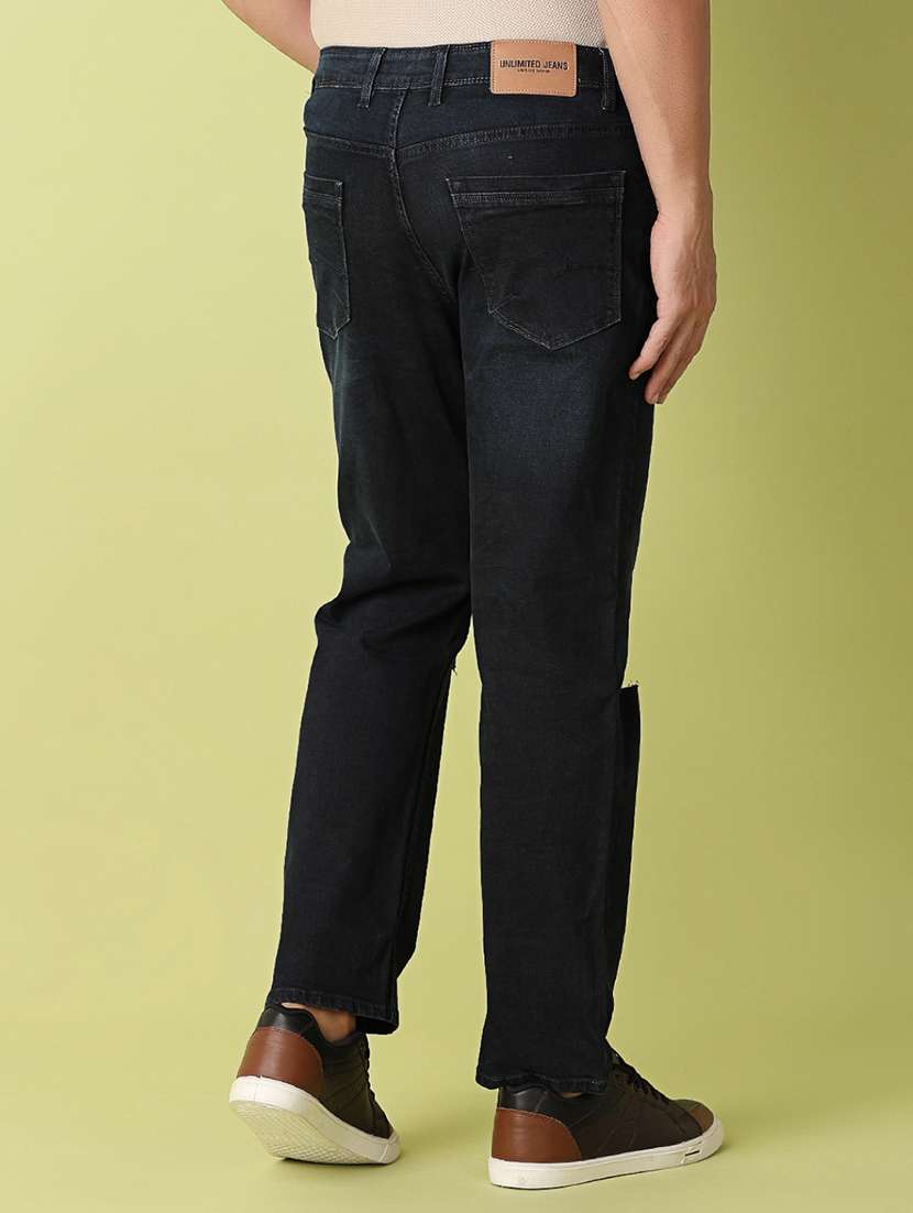 men black solid jean - 21151854 -  Standard Image - 3