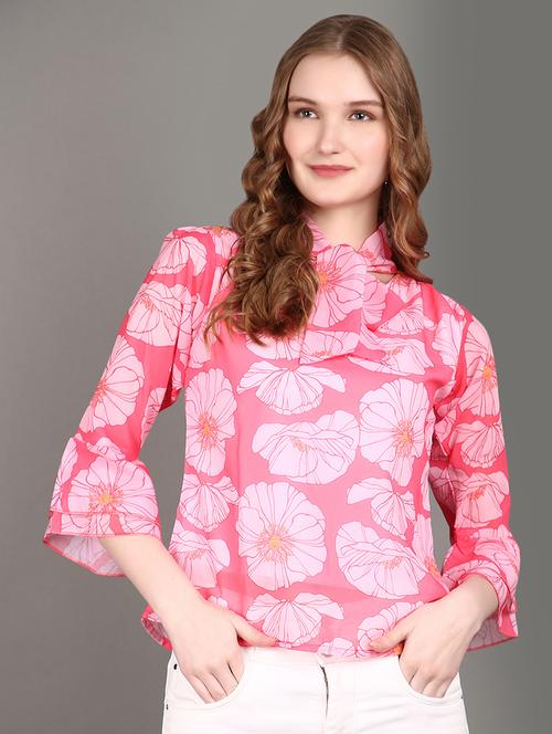 pink cotton regular top - 21151880 -  Standard Image - 0