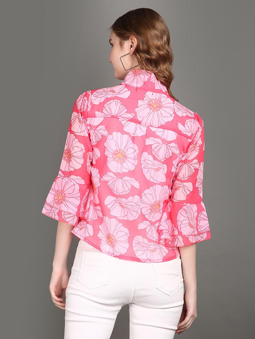 pink cotton regular top - 21151880 - Standard Image - 3