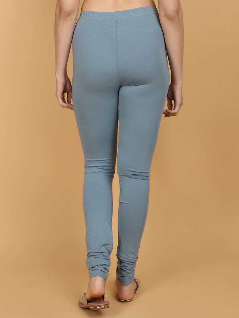 women solid high rise leggings - 21151888 -  Standard Image - 3