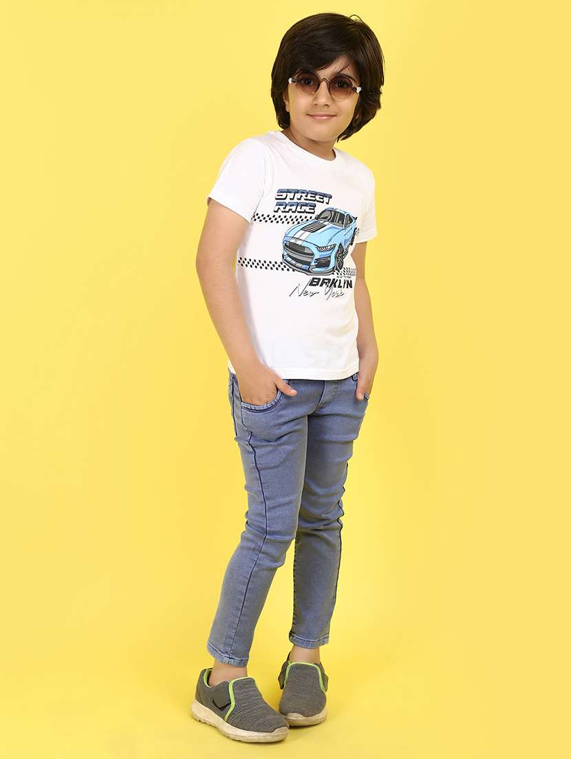 boys round neck printed t-shirt - 21152488 -  Standard Image - 5