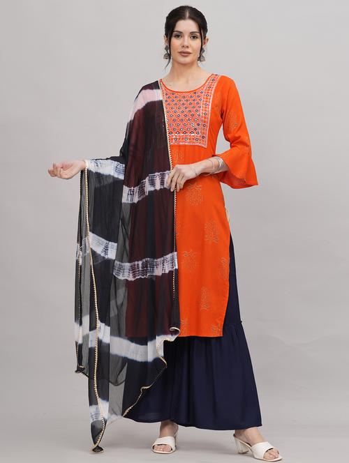 women kurta sharara set with dupatta - 21152697 - Standard Image - 0