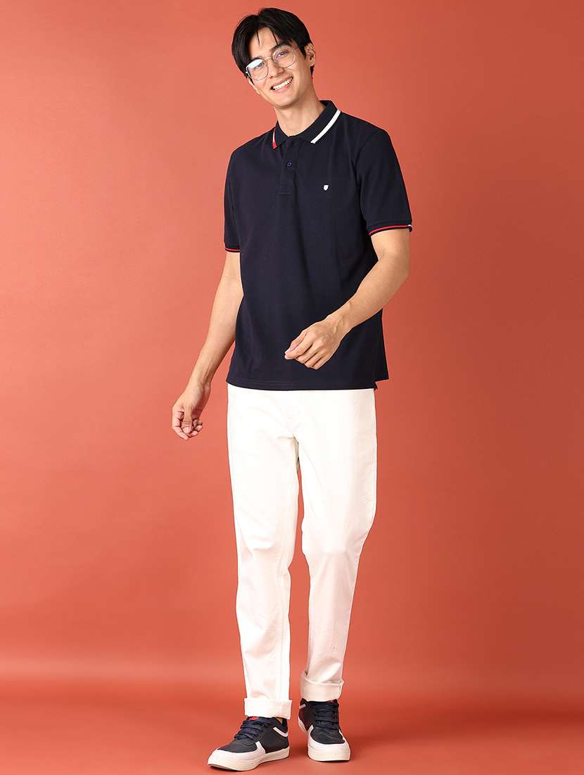 men solid polo neck t-shirt - 21152967 -  Standard Image - 3