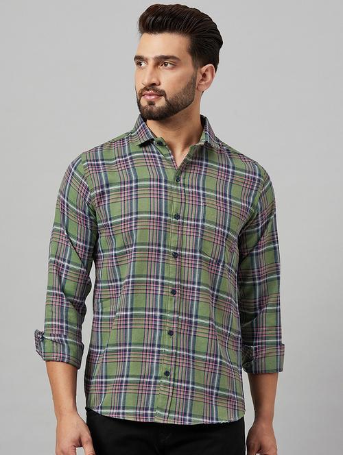 men checkered casual shirt - 21153355 - Standard Image - 0