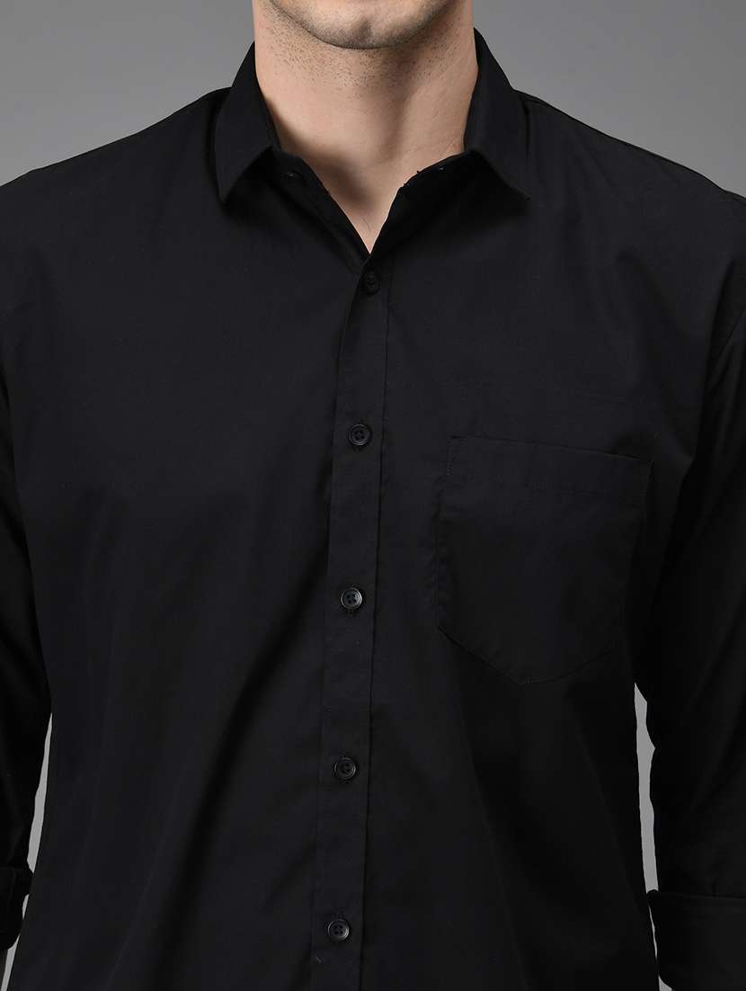men solid cotton casual shirt - 21153400 -  Standard Image - 5