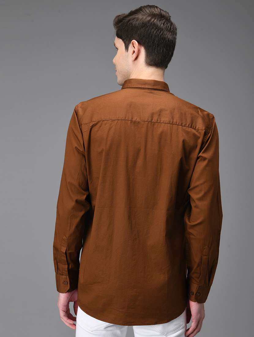 men solid cotton casual shirt - 21153401 -  Standard Image - 3