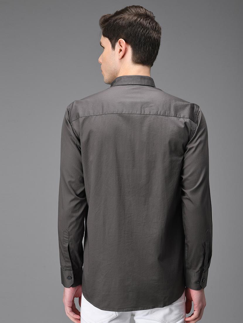 men solid cotton casual shirt - 21153407 - Standard Image - 3