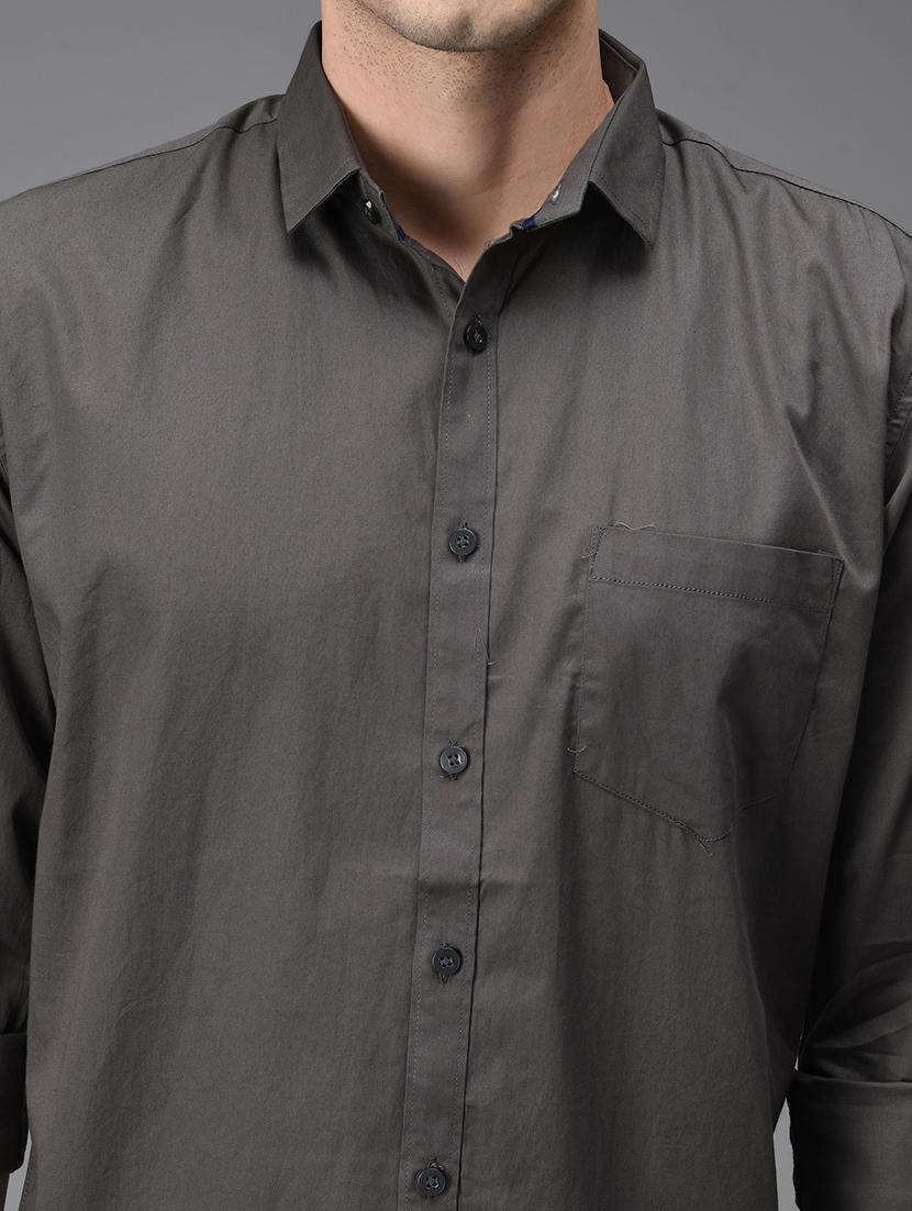 men solid cotton casual shirt - 21153407 - Standard Image - 5