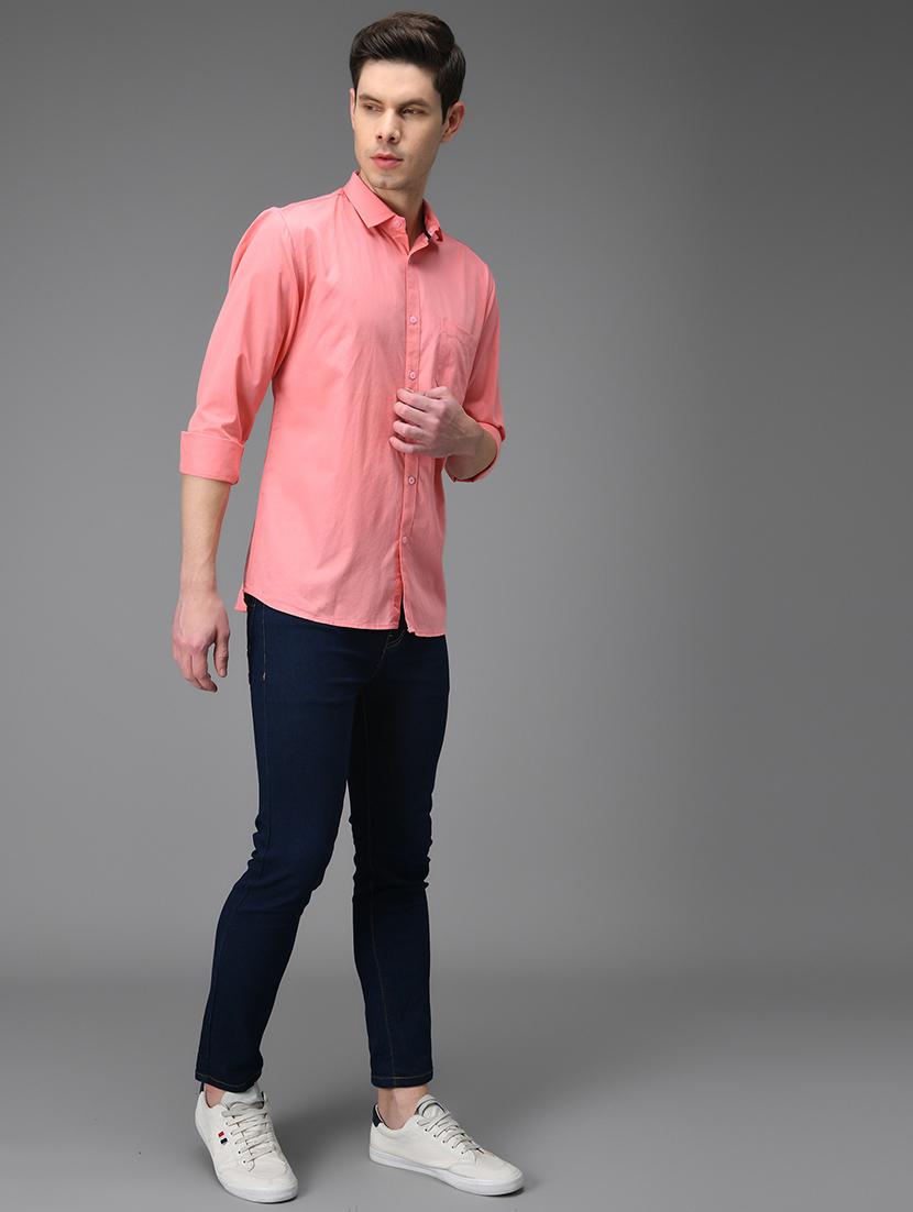men solid cotton casual shirt - 21153408 - Standard Image - 3