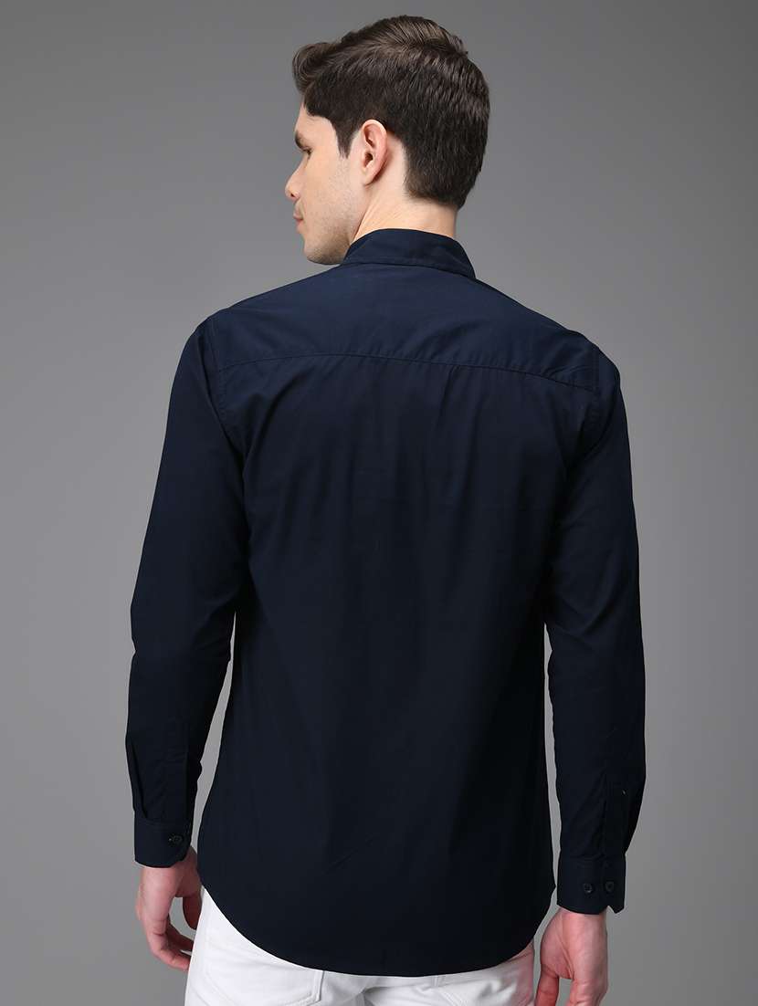 men solid cotton casual shirt - 21153411 -  Standard Image - 3