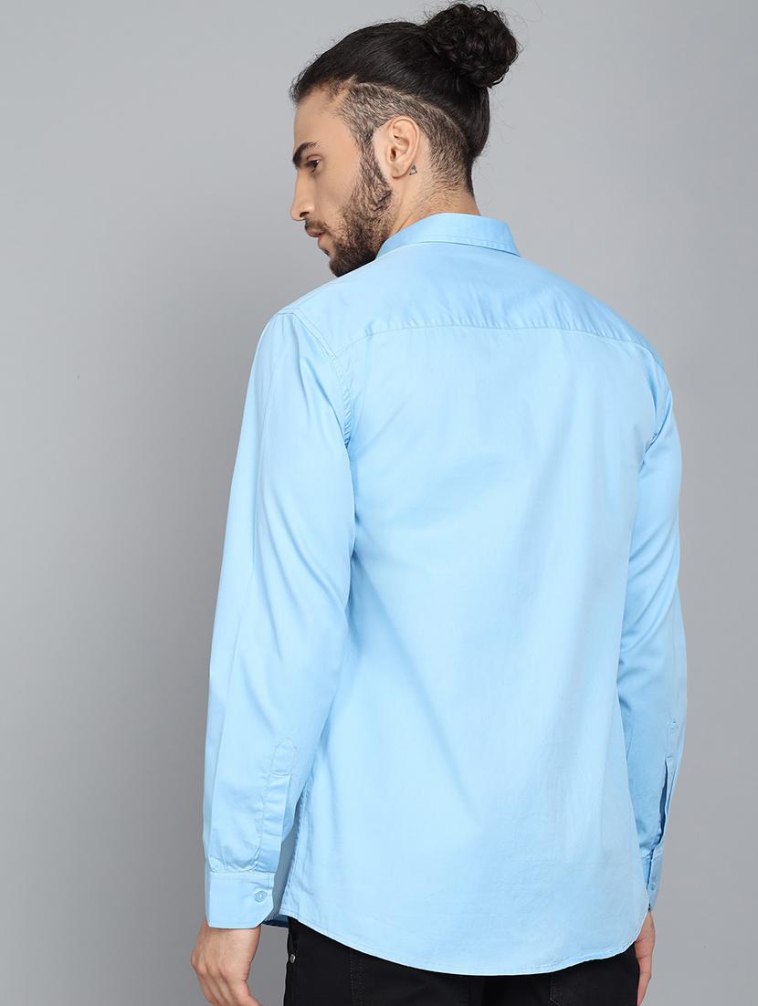 men solid cotton casual shirt - 21153419 - Standard Image - 3