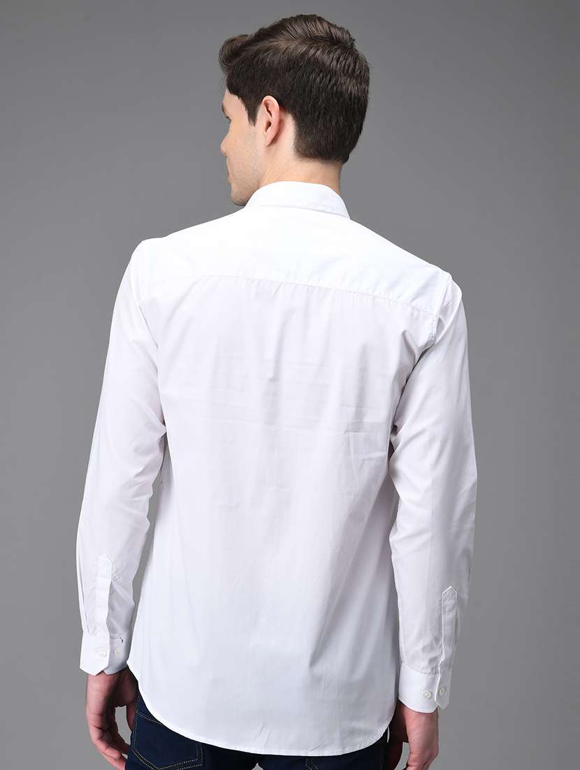 men solid cotton casual shirt - 21153420 -  Standard Image - 3