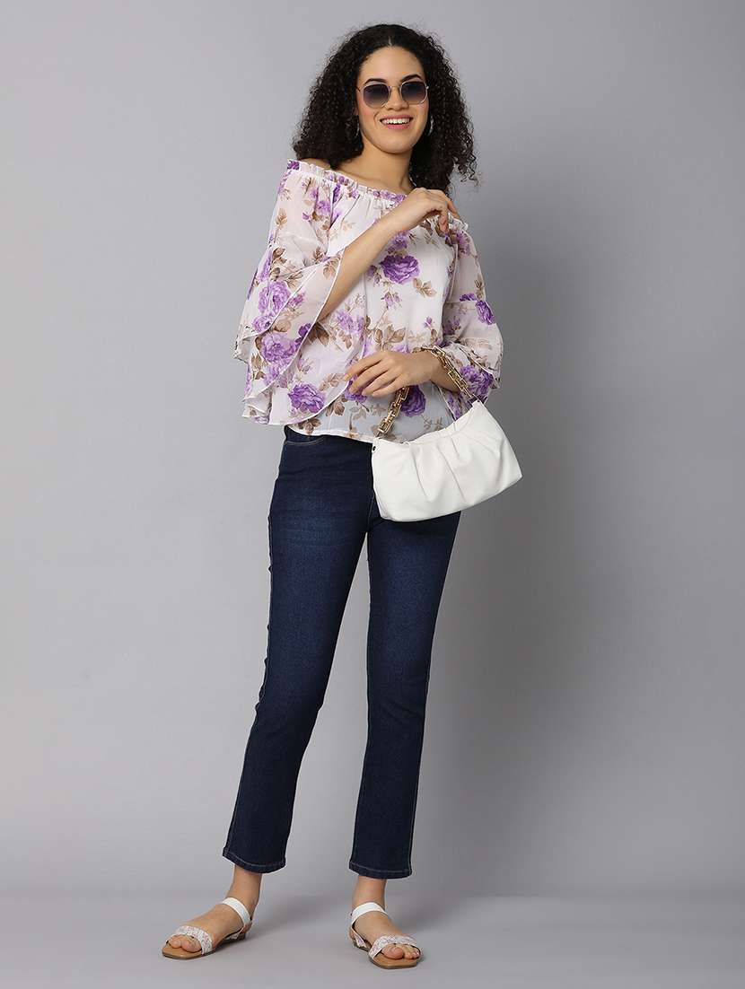 white cotton regular top - 21153572 -  Standard Image - 3