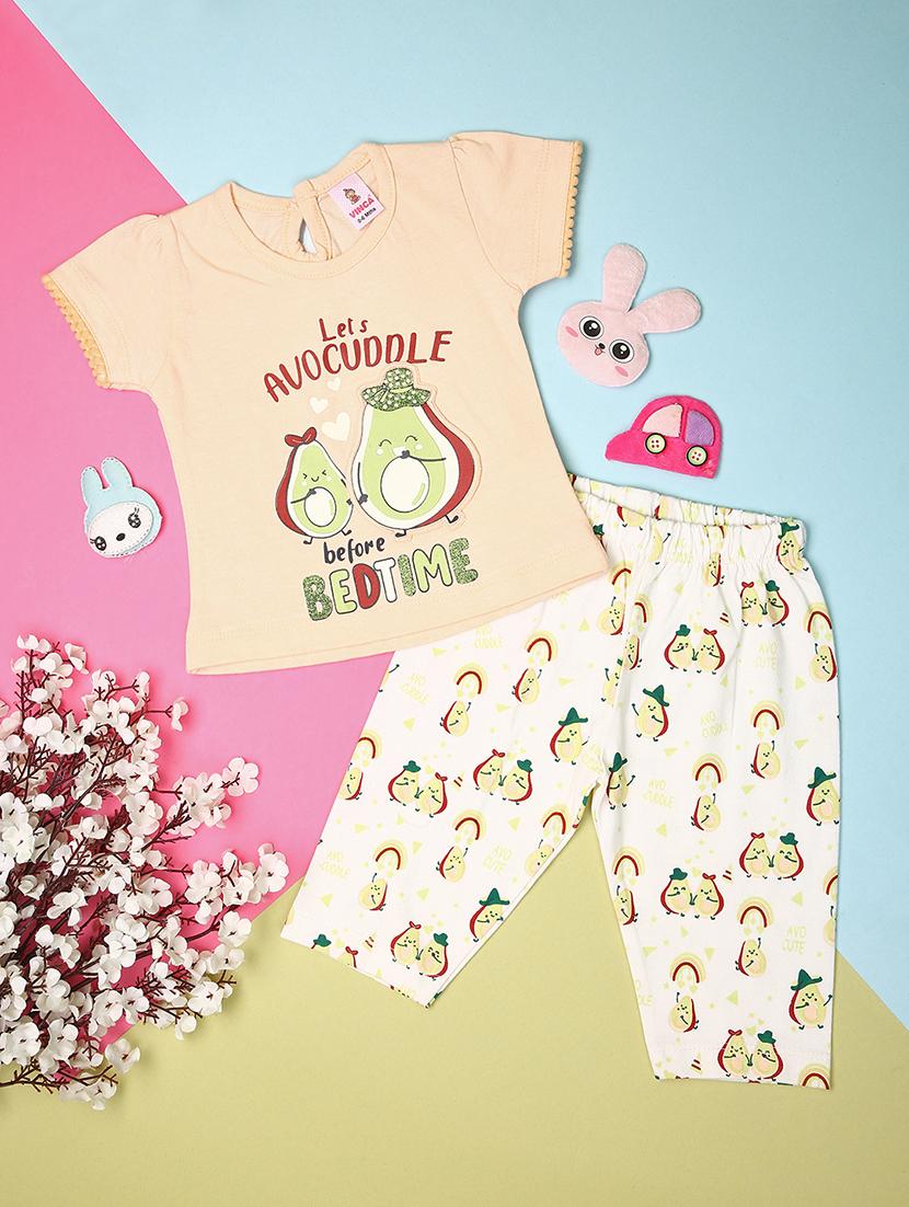 kids printed t-shirt and pajama set - 21153590 -  Zoom Image - 0