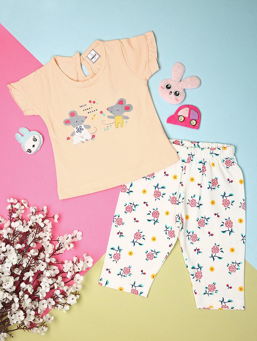kids printed t-shirt and pajama set - 21153592 -  Zoom Image - 0