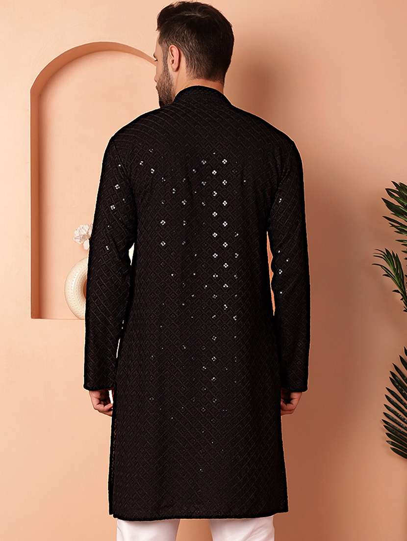 men embroidered kurta pyjama set - 21154131 -  Standard Image - 3