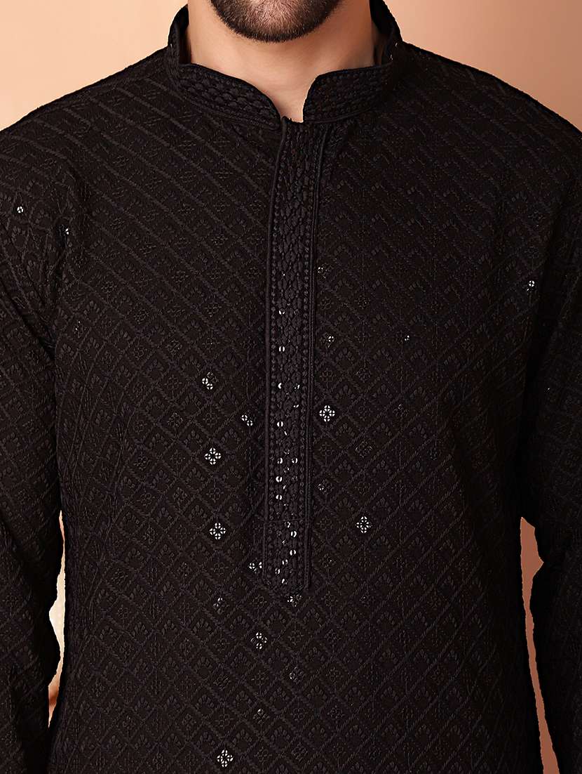 men embroidered kurta pyjama set - 21154131 -  Standard Image - 5