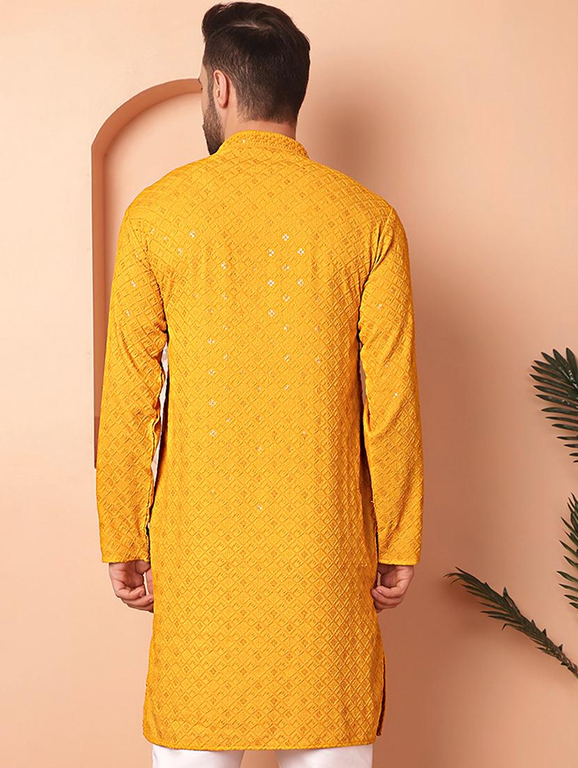 men embroidered kurta pyjama set - 21154134 - Standard Image - 3