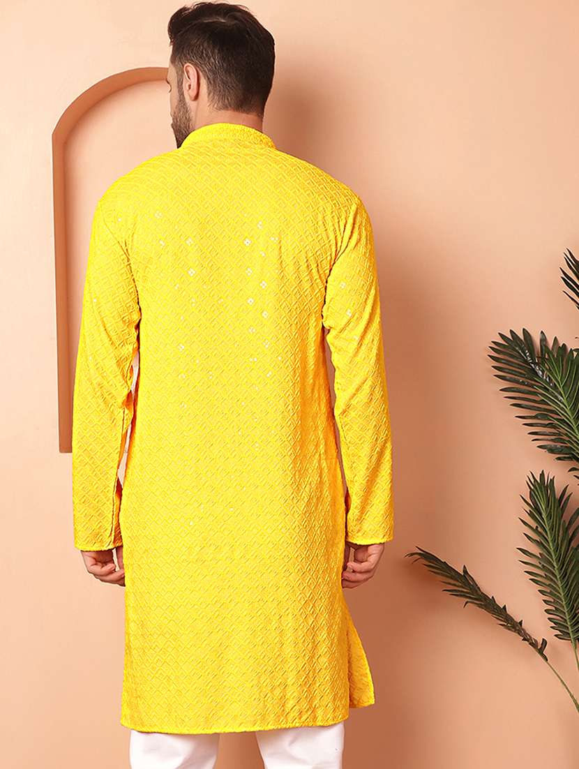 men embroidered kurta pyjama set - 21154137 -  Standard Image - 3