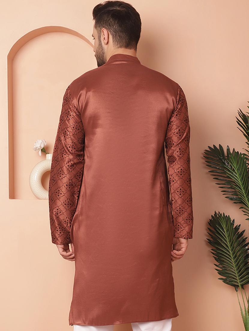 men embroidered kurta pyjama set - 21154148 - Standard Image - 3